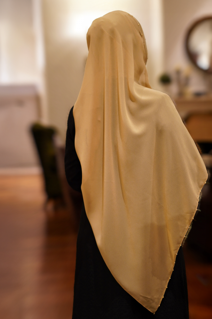 Eva Shawl - Borderline Shimmering Rhinestones (Soft Brown)