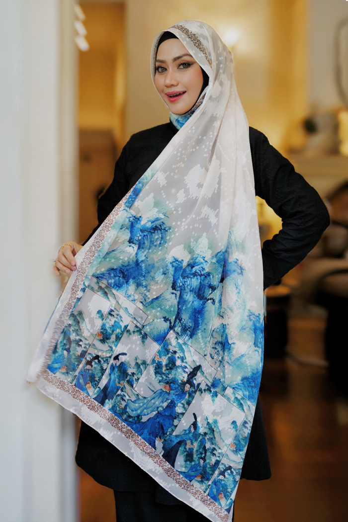 Flower Shawl - Signature Floral Edition (Morning Glory)