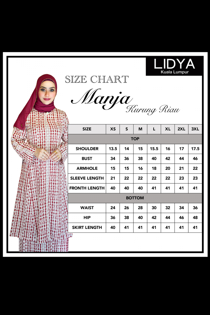 Kurung Riau Manja (Classic Red)