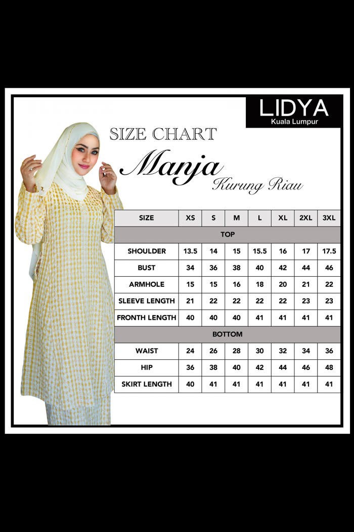 Kurung Riau Manja (Vintage Yellow)