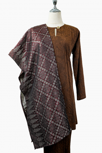 Selendang Songket Klasik V6 (Kejora)