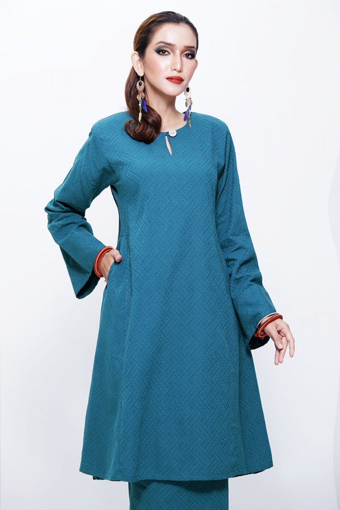 LIMITED EDITION - Kurung Riau Ghina (Teal Blue)