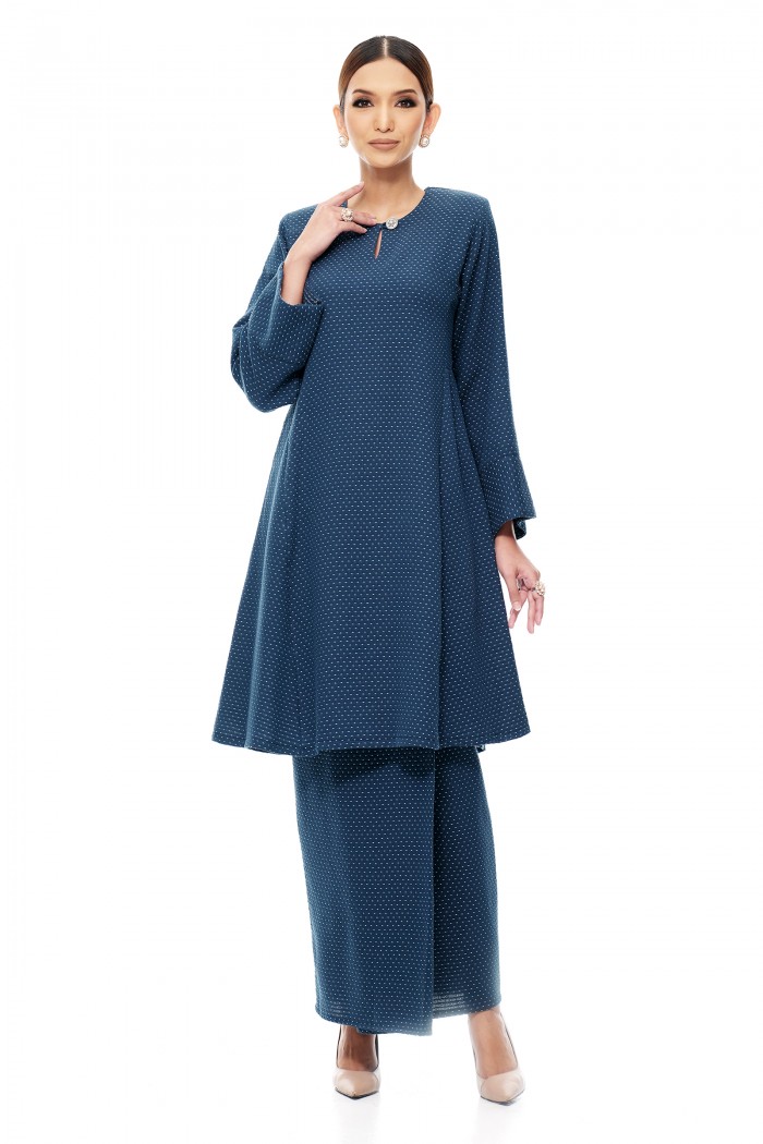 Kurung Riau Tun Fatimah (Teal Blue)