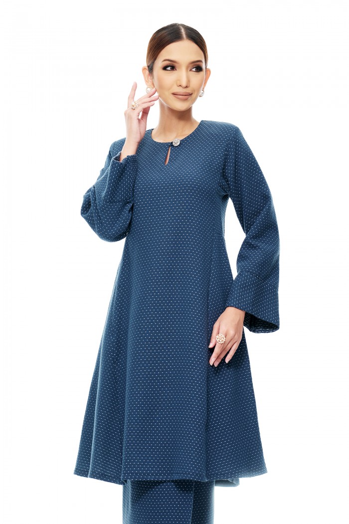 Kurung Riau Tun Fatimah (Teal Blue)