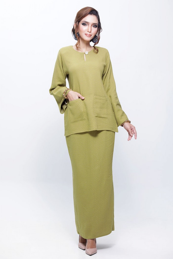 Kurung Kedah Tun Teja (Avocado Green)