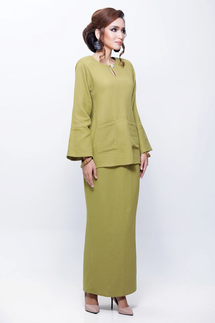 Kurung Kedah Tun Teja (Avocado Green)