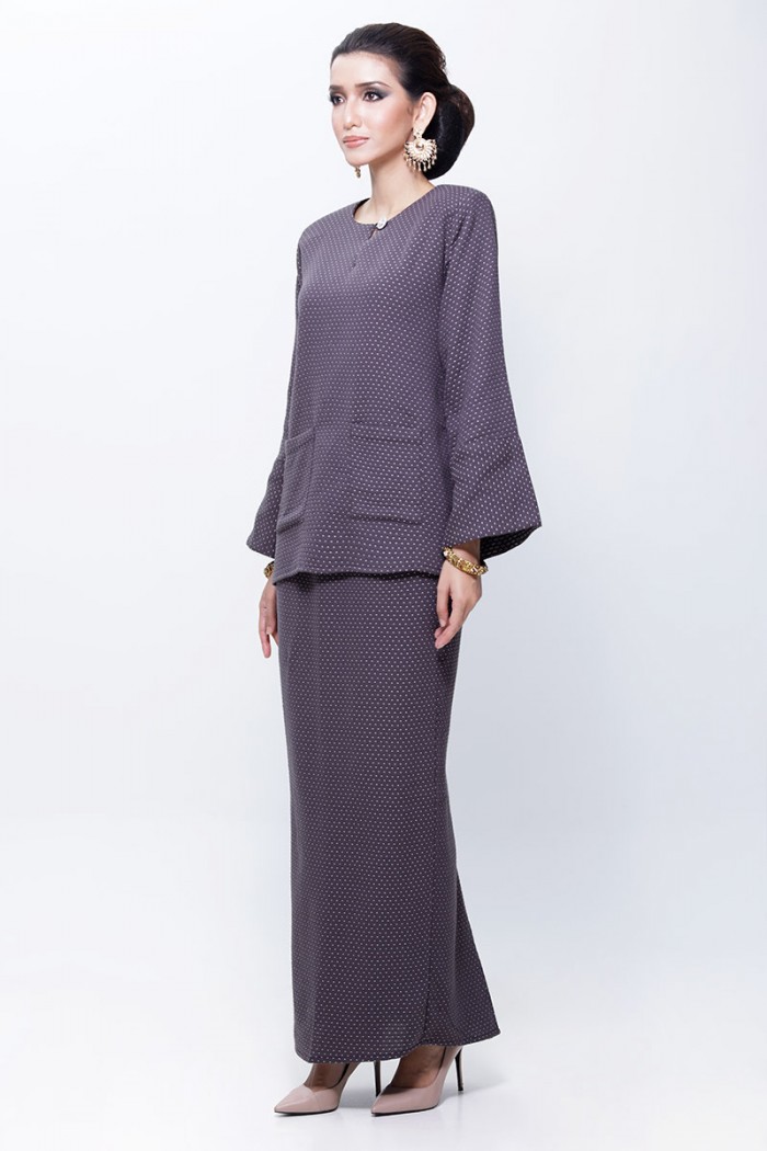 Kurung Kedah Tun Teja (Dark grey)