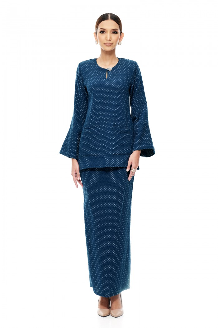 Kurung Kedah Tun Teja (Teal Blue)