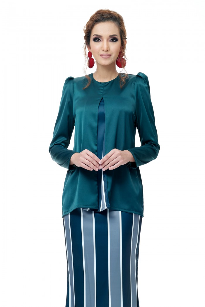 Zara Mini Kurung (Emerald Green)