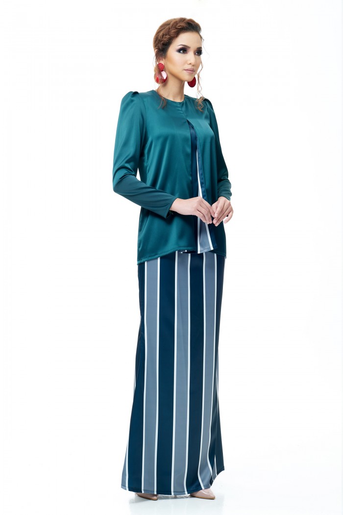 Zara Mini Kurung (Emerald Green)