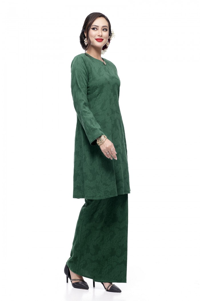 Klasik Kurung Mawar (Emerald Green)