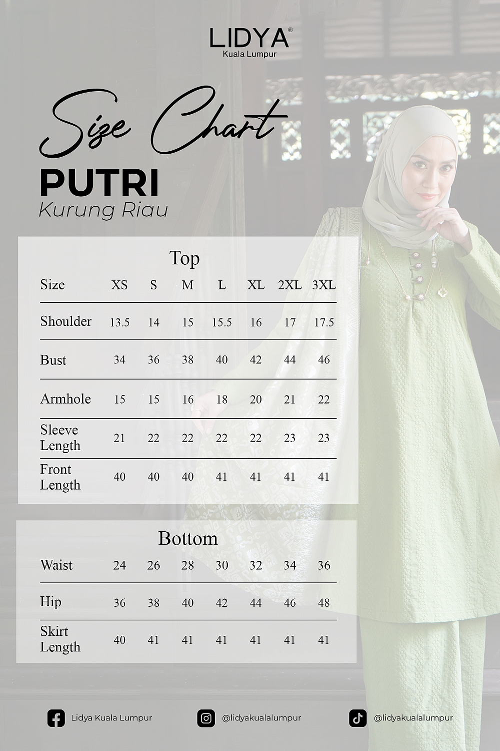 Kurung Riau Putri (Grey)